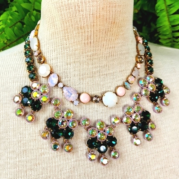 J. Crew pink Pastel Brulee Statement Necklace